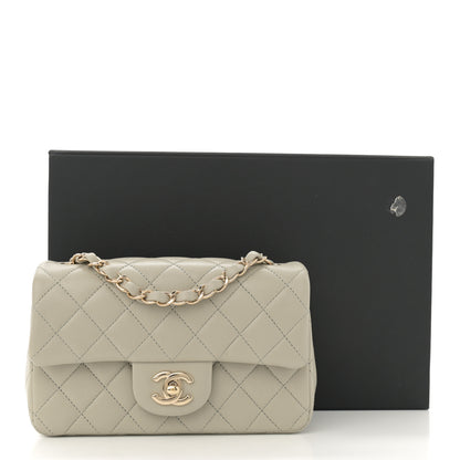 Chanel Lambskin Quilted Mini Rectangular Flap Grey 11 of 11