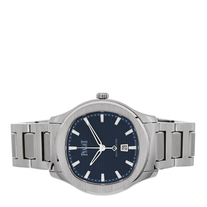 Piaget Stainless Steel Diamond 36mm Polo Date Automatic Watch Blue 2 of 5