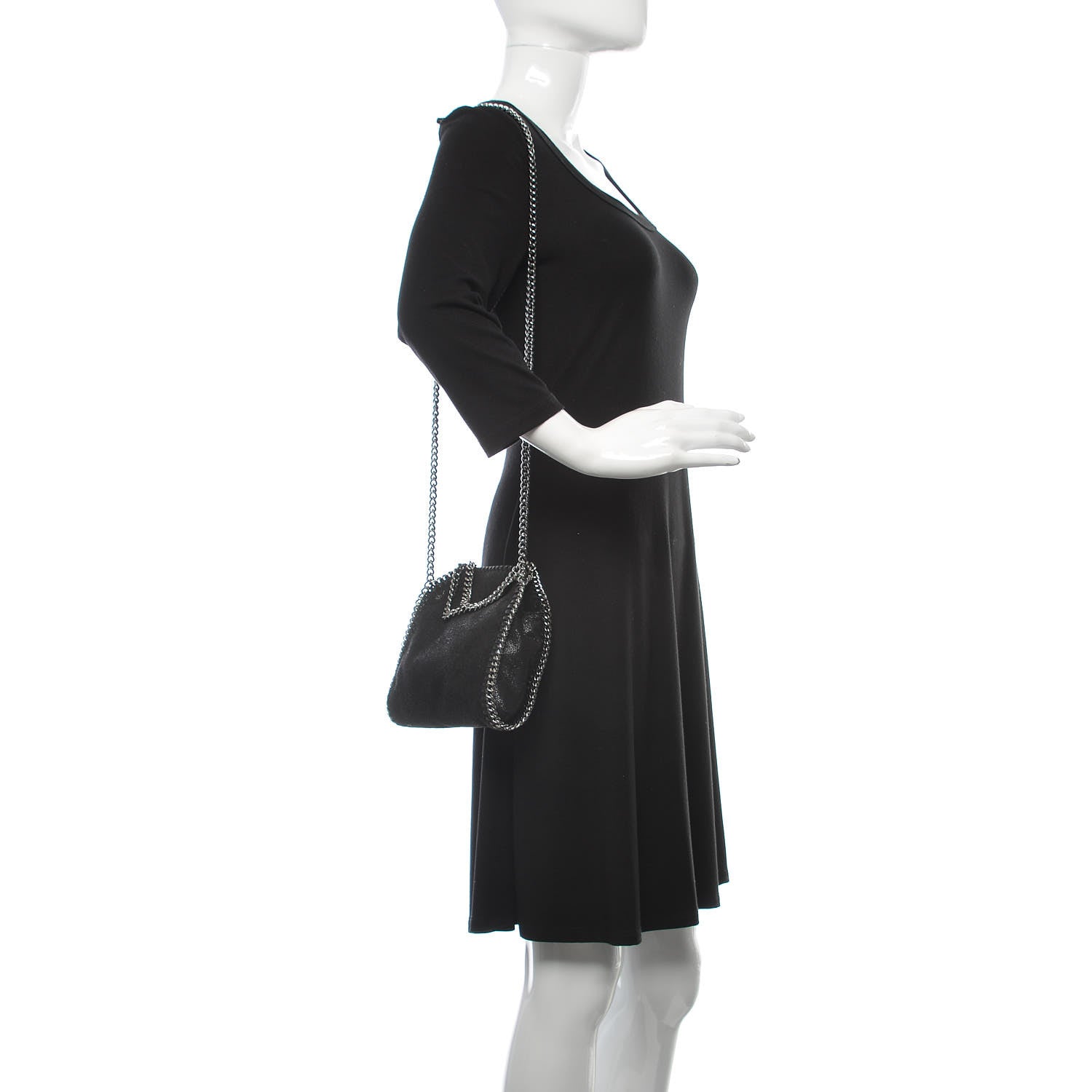 Stella McCartney Shaggy Deer Tiny Falabella Tote Black 2 of 8