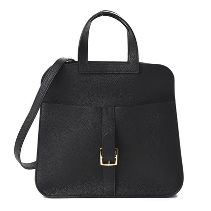 Hermes Taurillon Clemence Halzan 31 GM Black 3 of 11