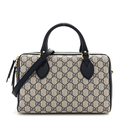 Gucci GG Supreme Monogram Small Boston Beige Ebony Blue 1 of 10