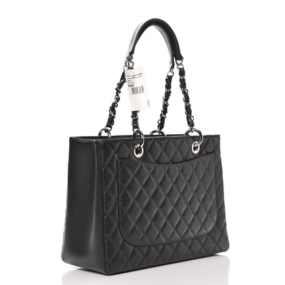 Chanel Caviar Quilted Grand Shopping Tote GST Dark Grey 3 of 8