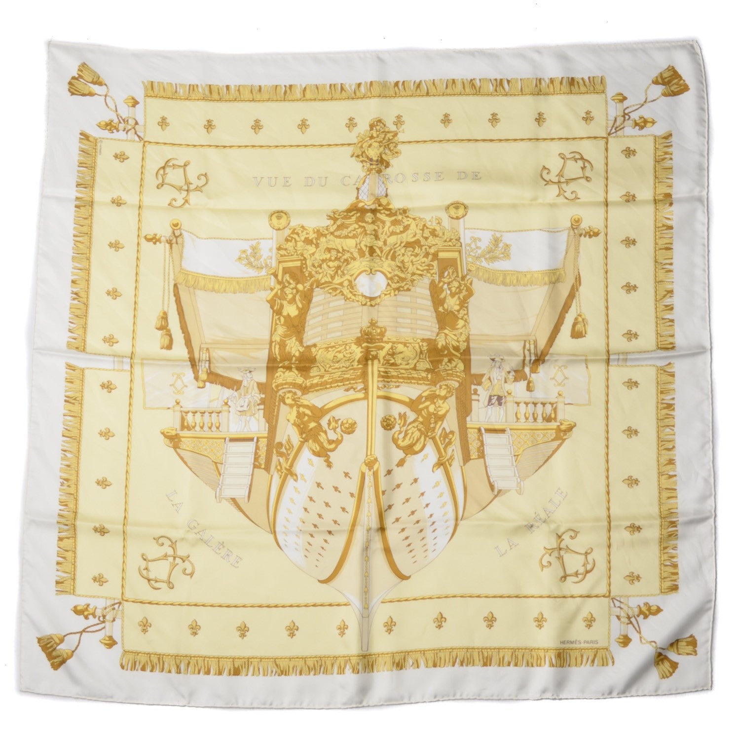 Hermes Silk Vue Du Carrosse De La Galere La Reale Scarf 90 2 of 6