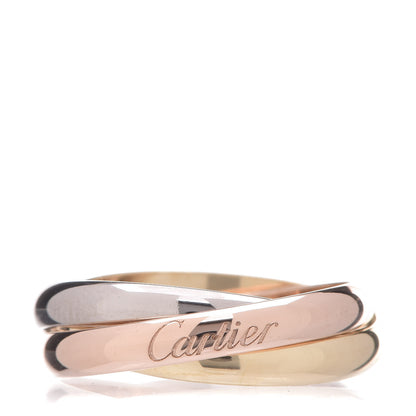 Cartier 18K Pink Yellow White Gold Small Trinity Ring 53 6.25 1 of 5