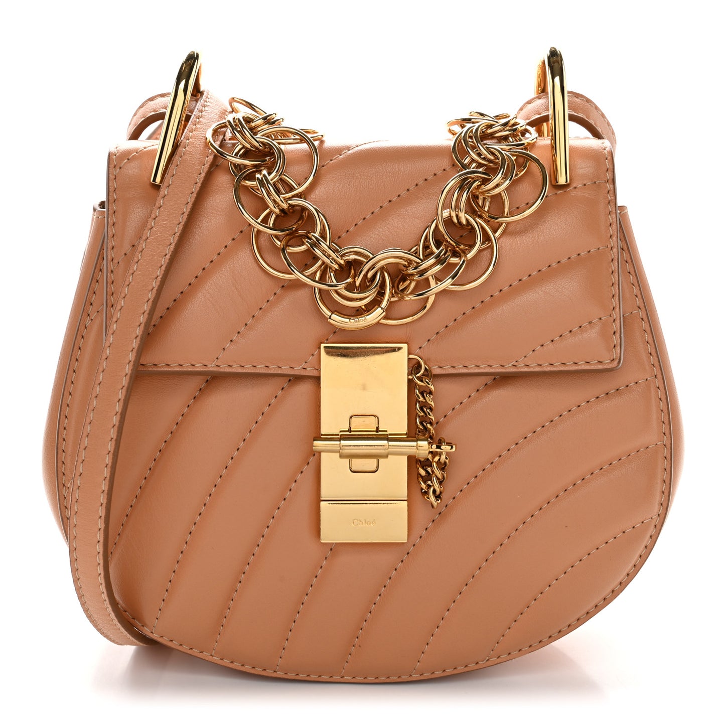 Calfskin Quilted Mini Drew Bijou Shoulder Bag Blushy Pink
