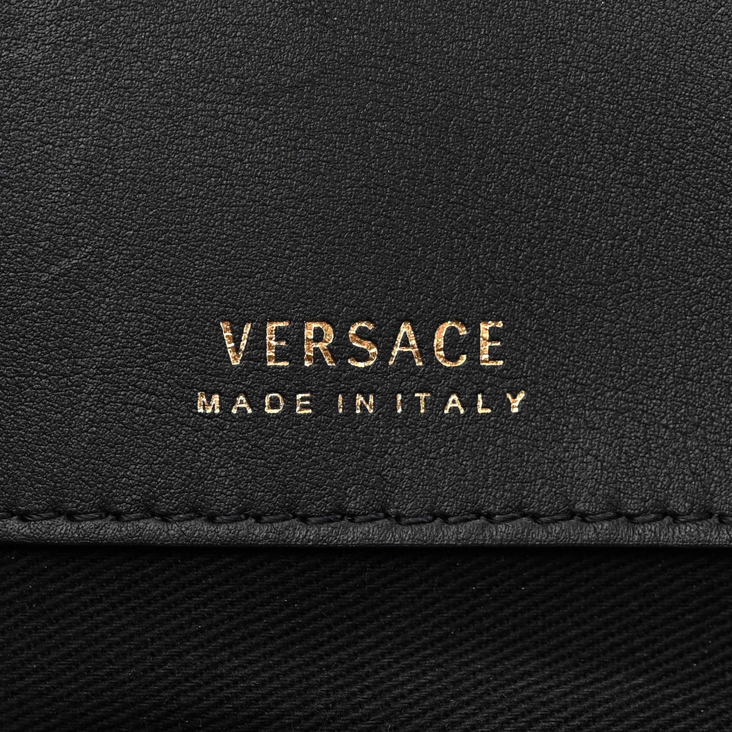 Versace Vitello Virtus Tote Black 6 of 9