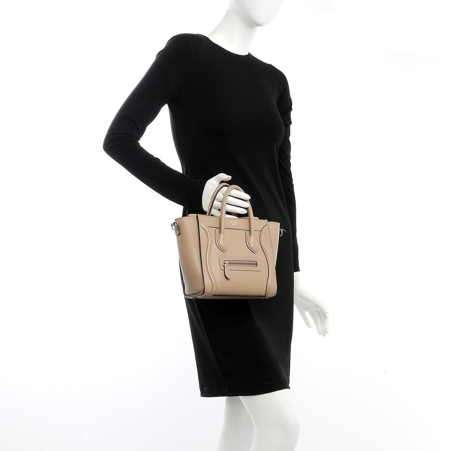 Drummed Calfskin Nano Luggage Dune