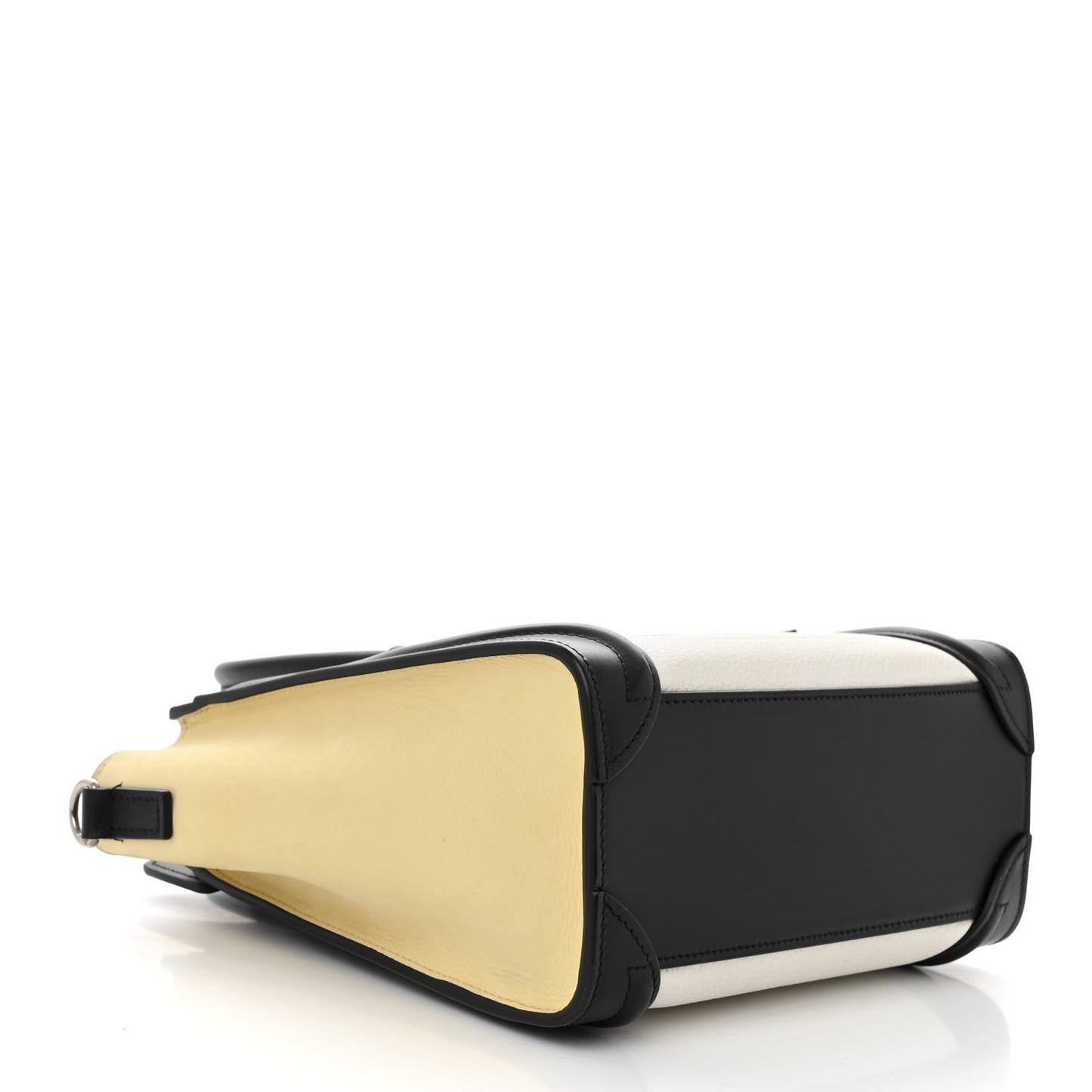 Grained Baby Calfskin Nubuck Nano Tri-Color Luggage White