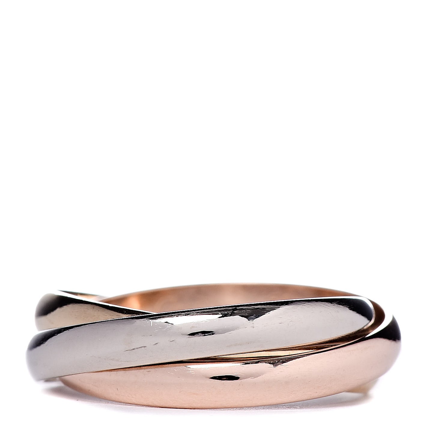18K Pink Yellow White Gold Small Trinity Ring 51 5.75