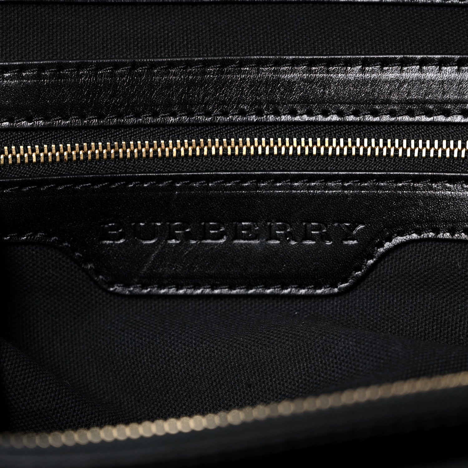 Burberry House Check Bridle Calfskin Medium Gosford Hobo Black 6 of 16
