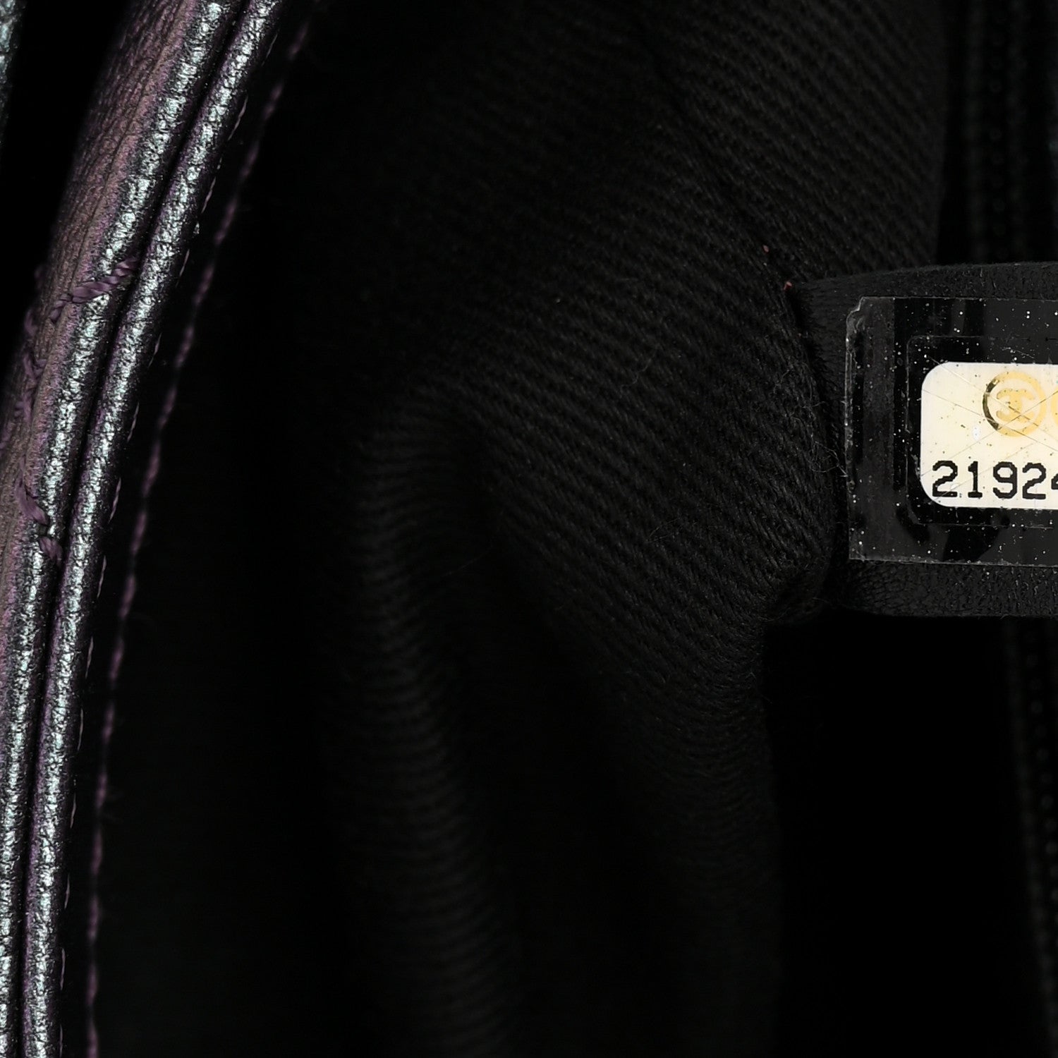 Chanel Iridescent Goatskin Quilted Small Double Carry Waist Chain Flap Purple 7 of 13
