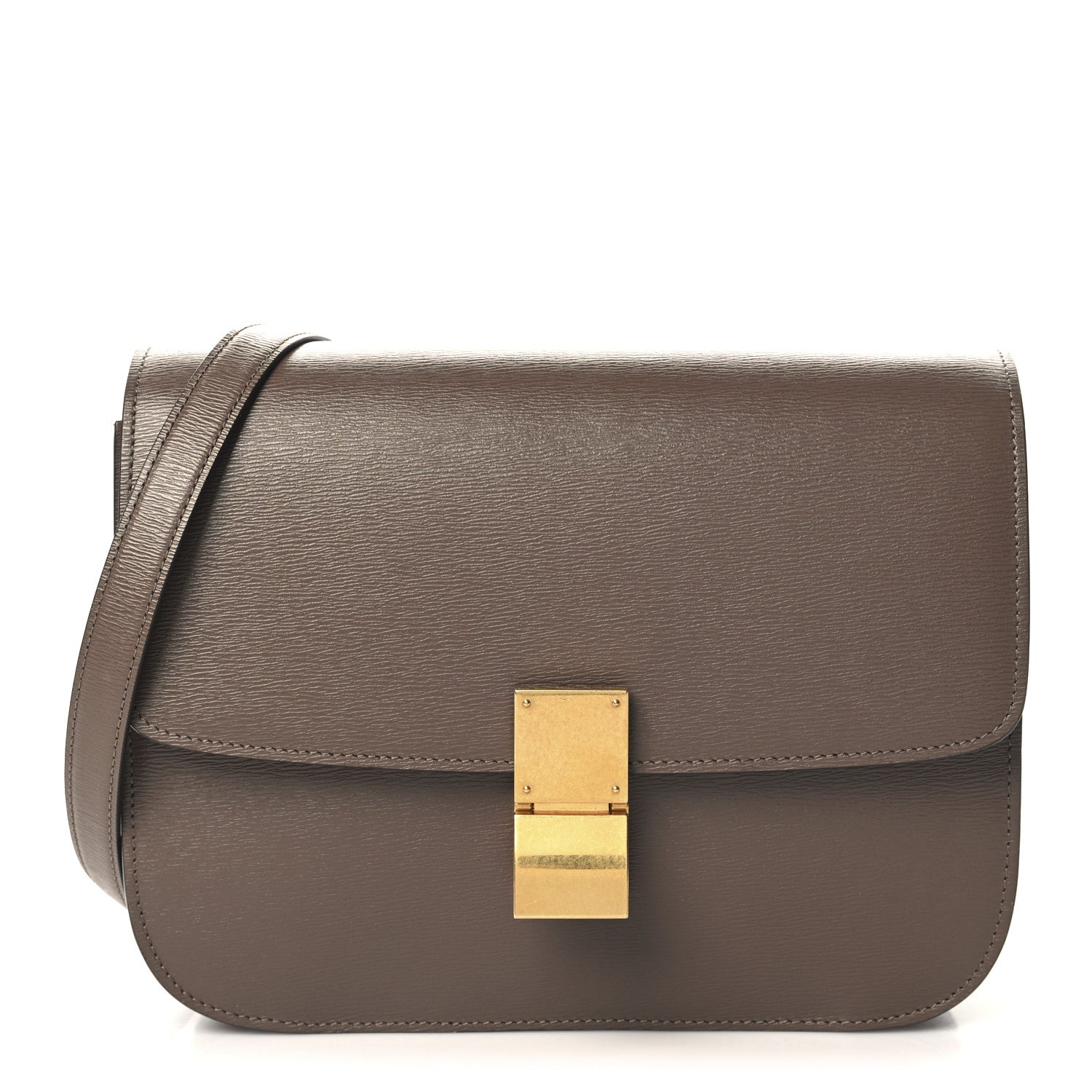 Celine Liege Calfskin Medium Classic Box Flap Bag Glazed Nut 1 of 10
