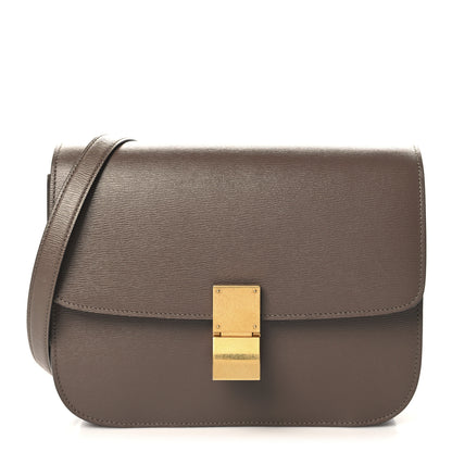 Celine Liege Calfskin Medium Classic Box Flap Bag Glazed Nut 1 of 10
