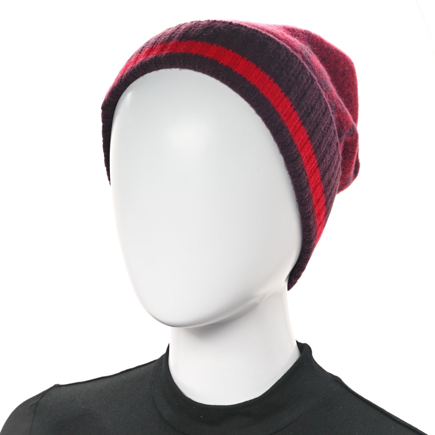Cashmere Jacquard Monogram Jumbo GG Canvy Hat Beanie Hat M Red
