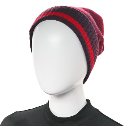 Gucci Cashmere Jacquard Monogram Jumbo GG Canvy Hat Beanie Hat M Red 2 of 4