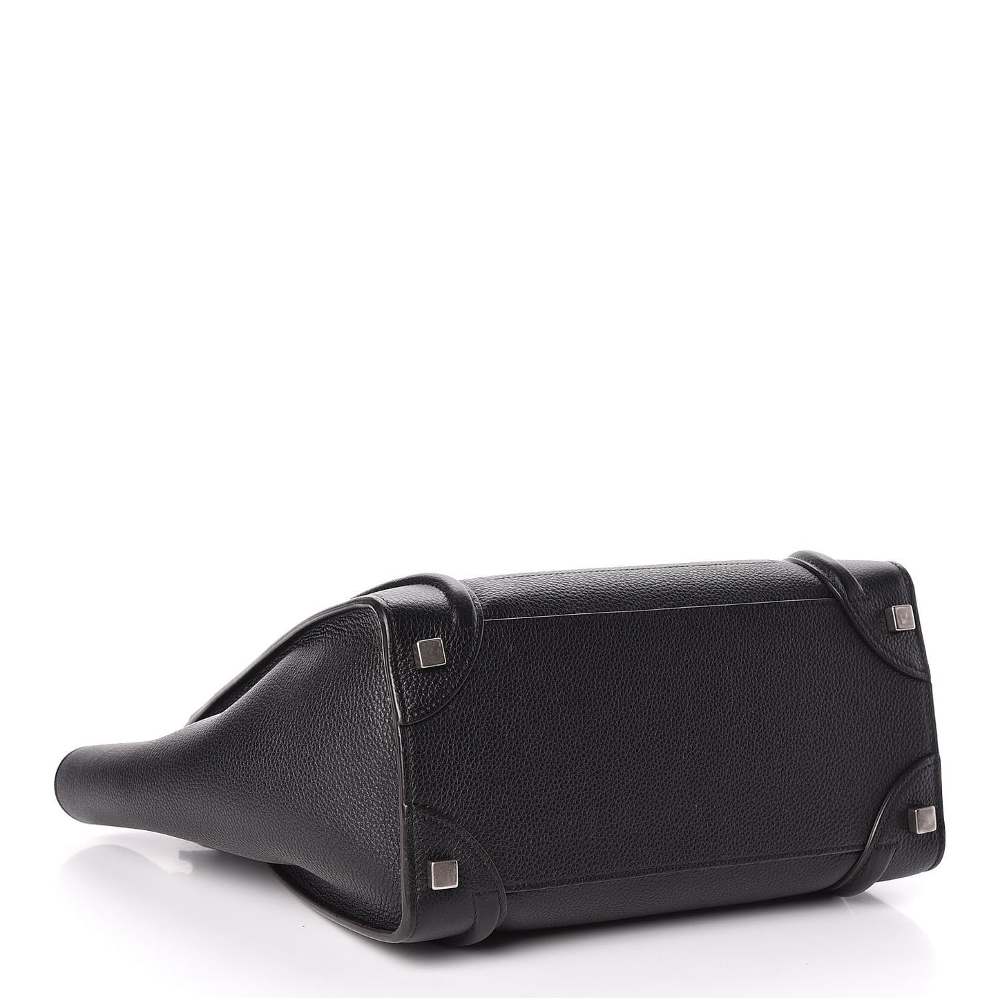 Drummed Calfskin Micro Luggage Black