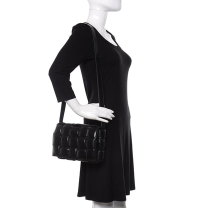 Bottega Veneta Paper Calfskin Maxi Intreccio Padded Cassette Crossbody Bag Black 2 of 9