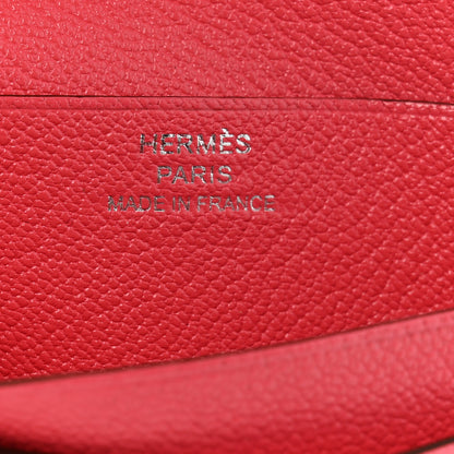 Hermes Chevre Mysore Bearn Compact Wallet Rose Lipstick 6 of 11