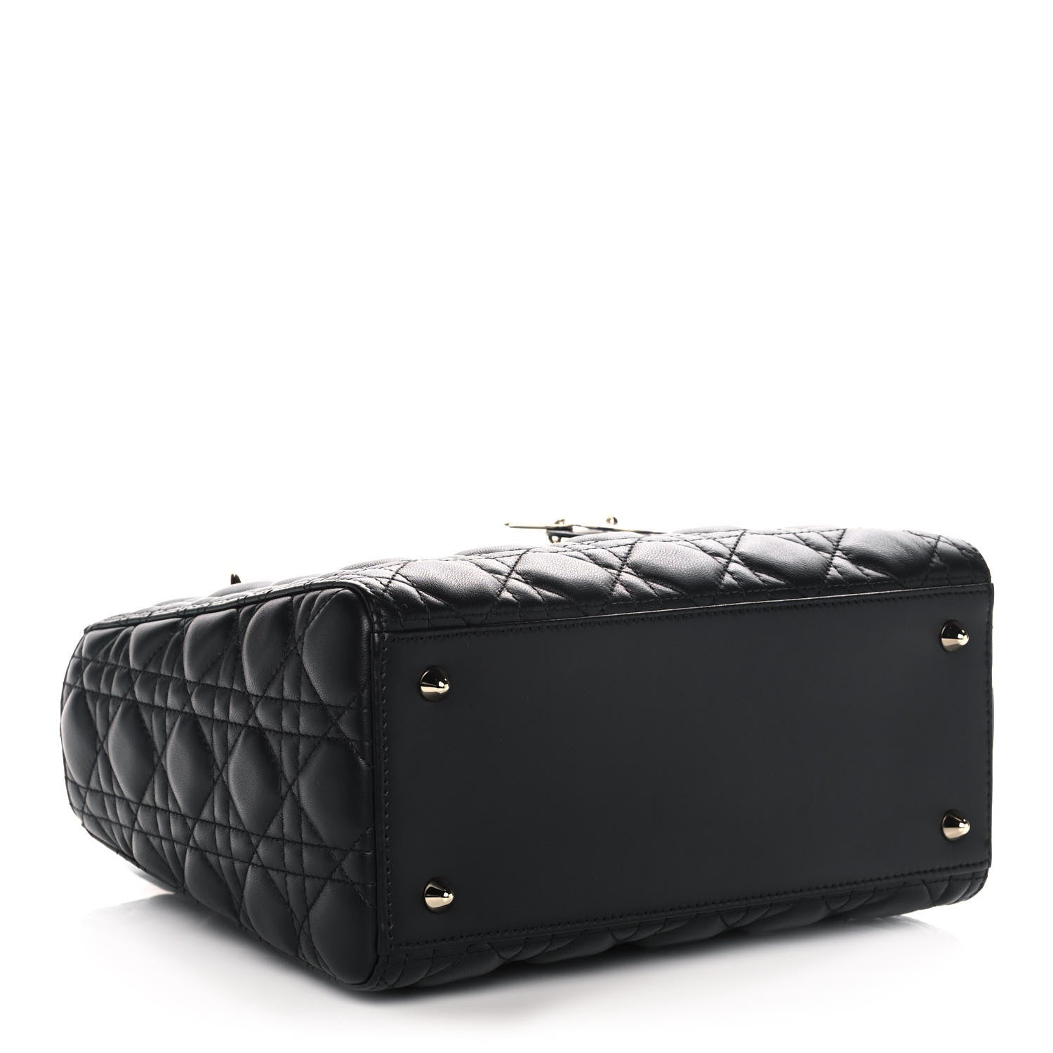 Christian Dior Lambskin Cannage Medium Lady Dior Black 4 of 14
