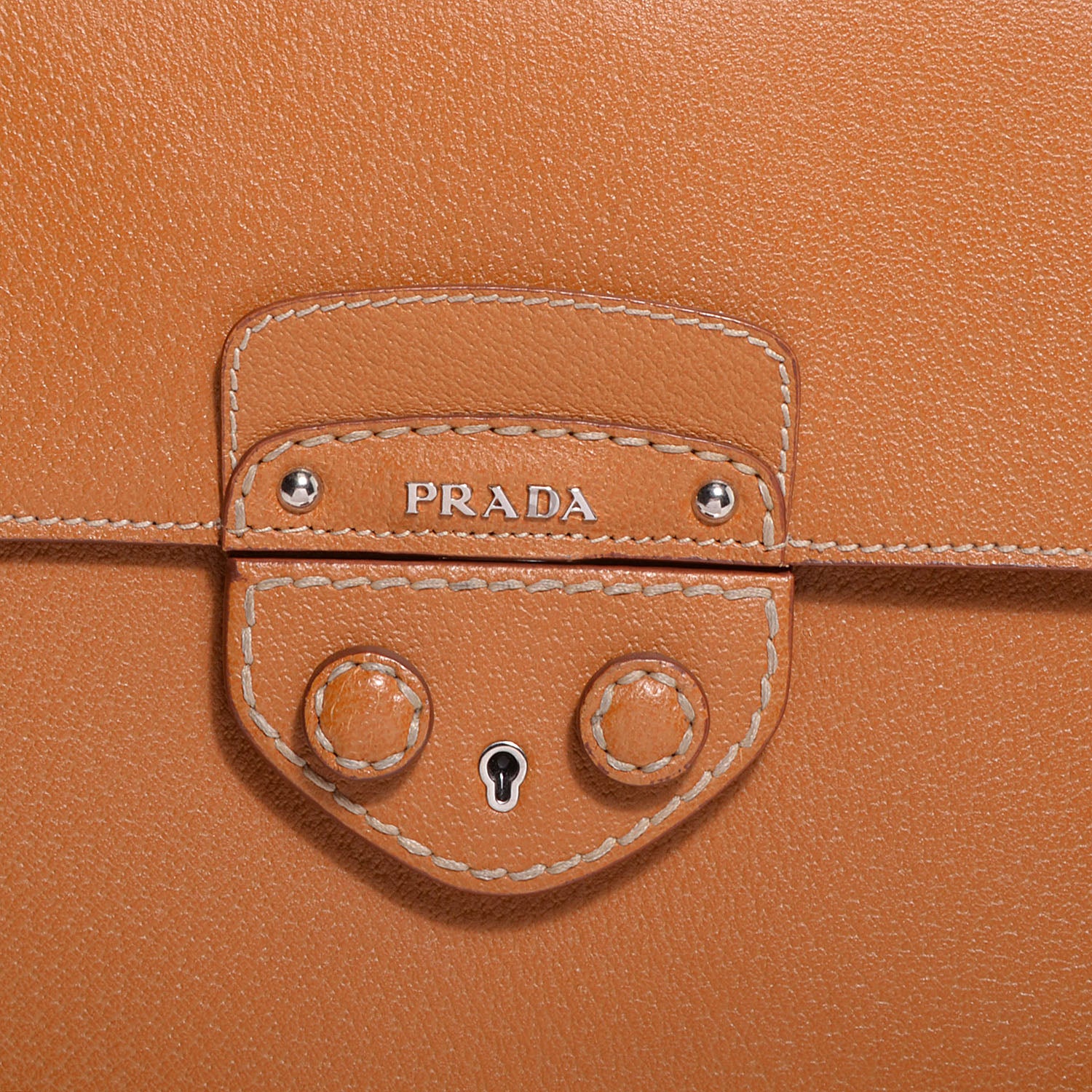 Prada Cinghiale Top Handle Bag Cuoio 11 of 12