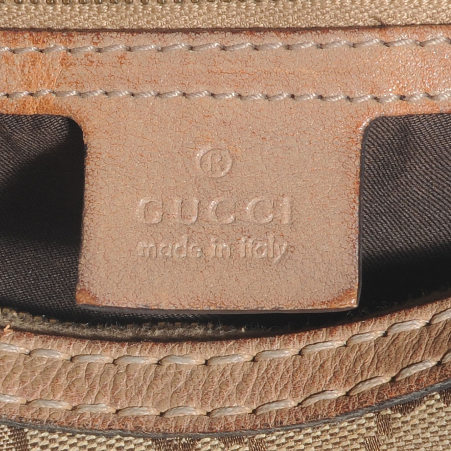 Monogram GG Medium Jockey Hobo Shoulder Bag Beige