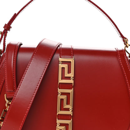 Versace Calfskin Large Greca Goddess Shoulder Bag Red 7 of 12