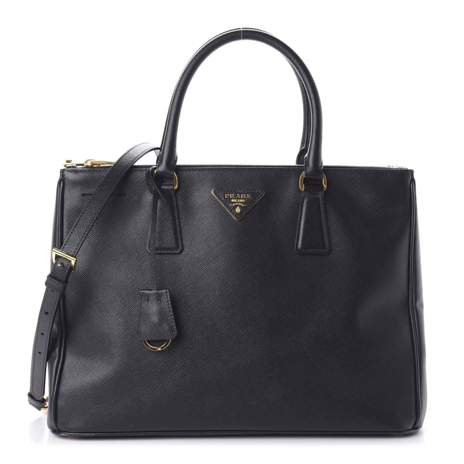 Prada Saffiano Medium Galleria Double Zip Tote Black 1 of 9