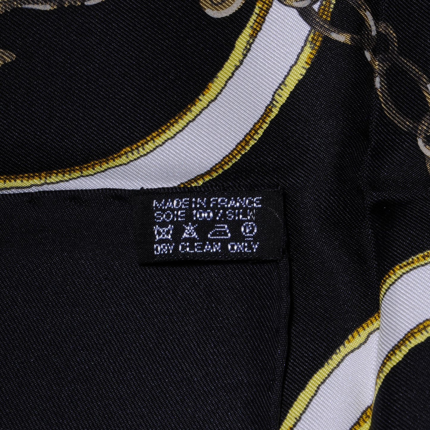 Silk Scarf L'Instruction Du Roy Scarf 90 Black Gold