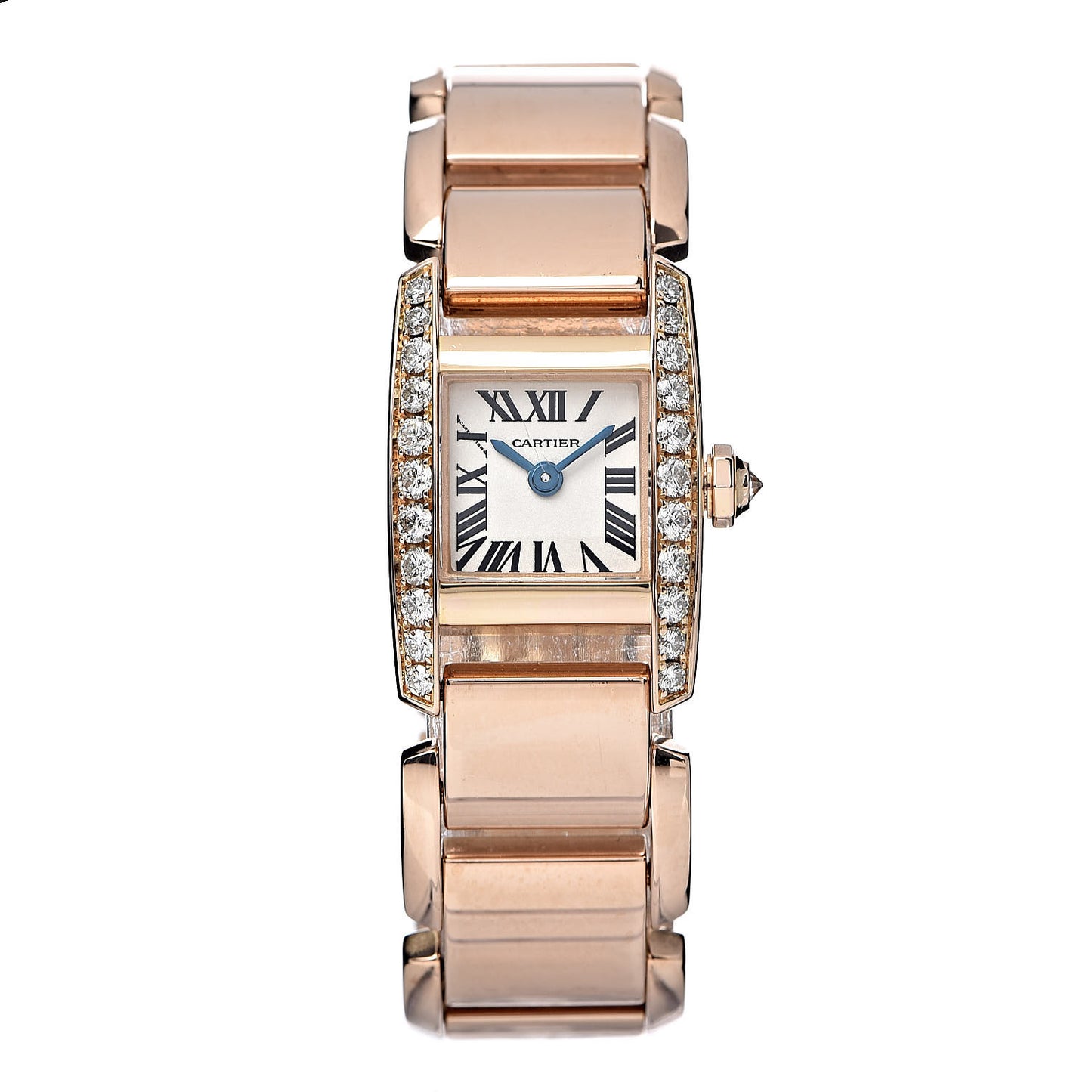 18K Pink Gold Diamond 16mm Tankissime Quartz Watch