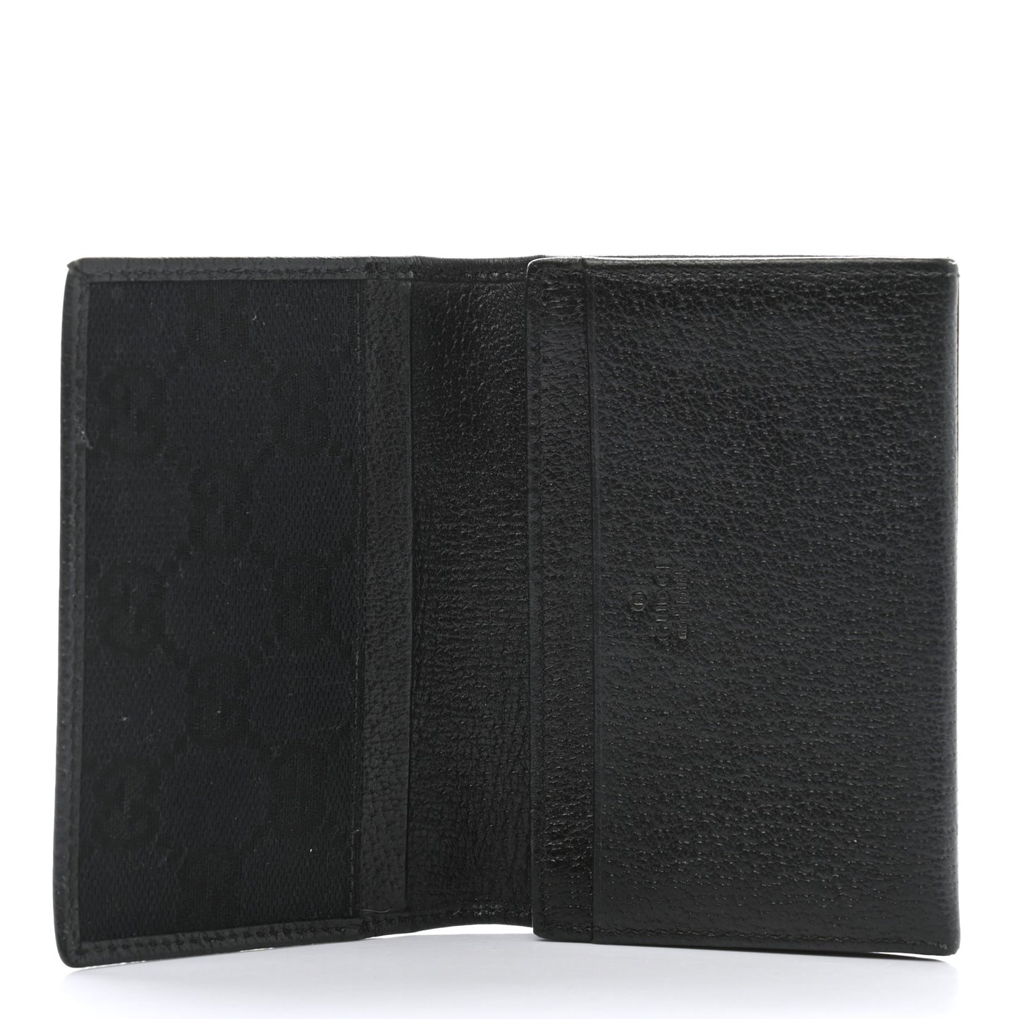 Calfskin Boar Ring Card Holder Black