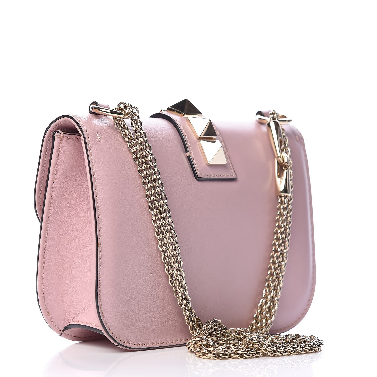Valentino Garavani Vitello Small Glam Lock Rockstud Flap Pink 3 of 10