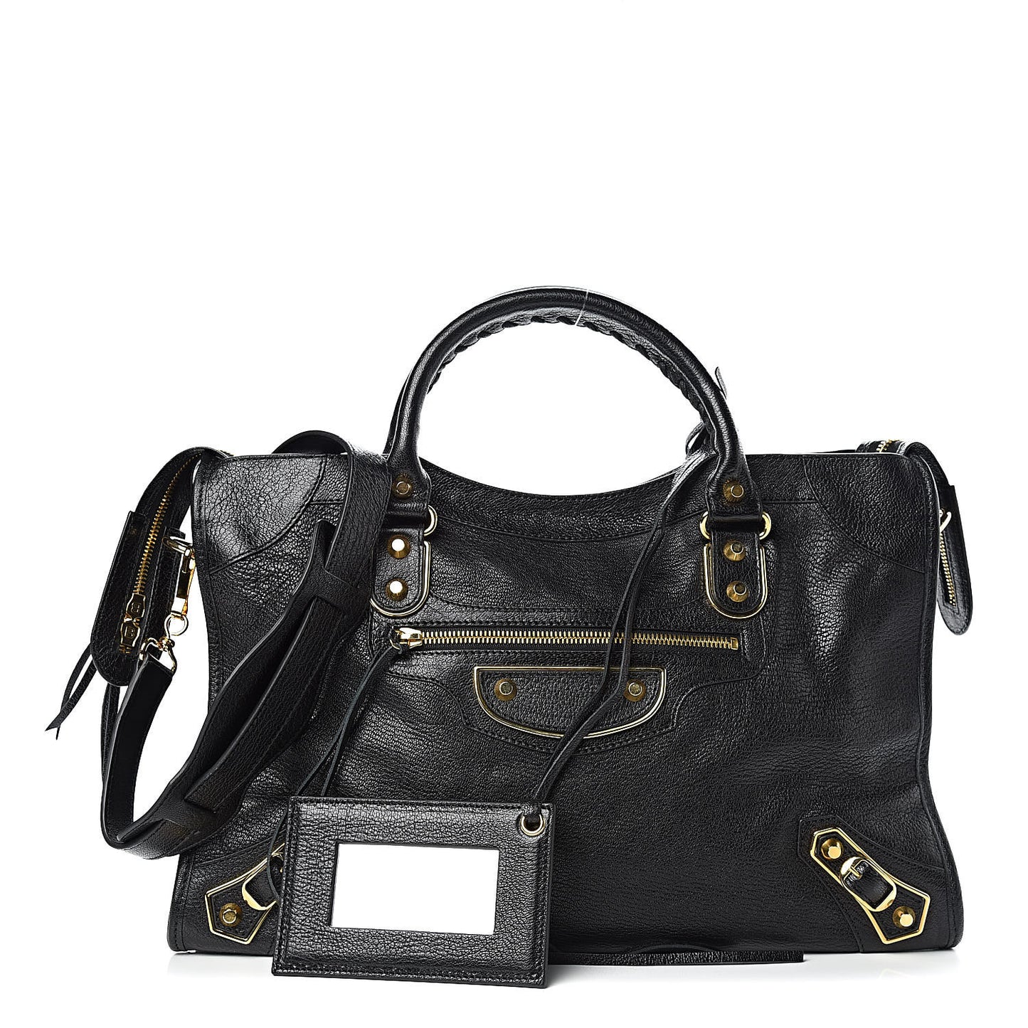 Chevre Gold Metallic Edge Hardware City Black