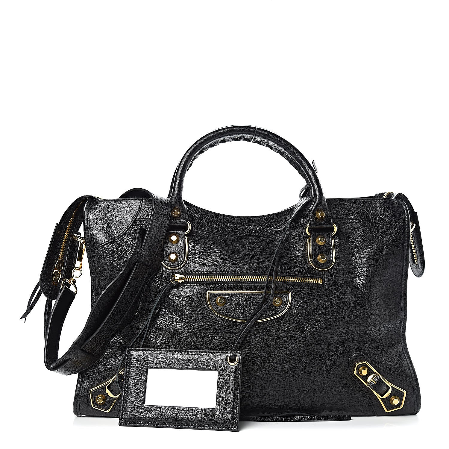 Balenciaga Chevre Gold Metallic Edge Hardware City Black 1 of 11