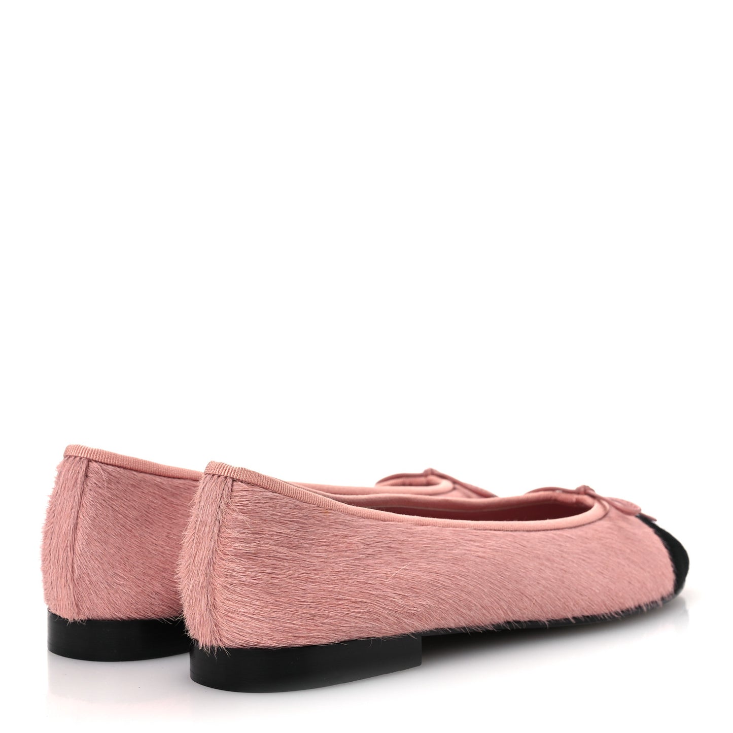 Pony Hair Cap Toe CC Ballerina Flats 40 Pink