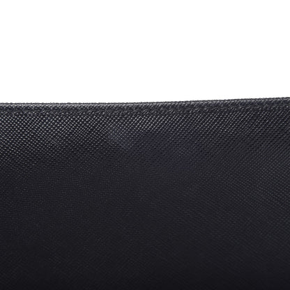 Prada Saffiano Metal Oro Chain Wallet Black 8 of 9