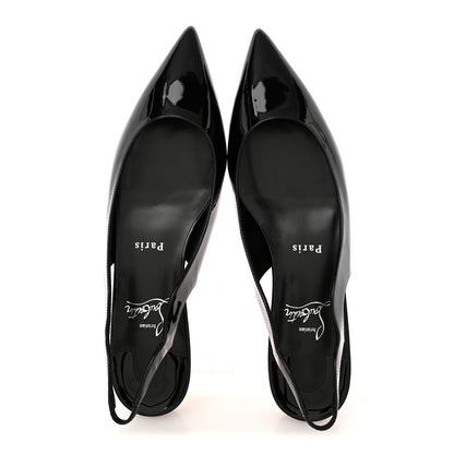 Christian Louboutin Patent Hot Chickita Slingback Flats 39.5 Black 2 of 11