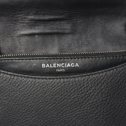 Balenciaga Pebbled Calfskin Everyday Chain Wallet Black 6 of 13