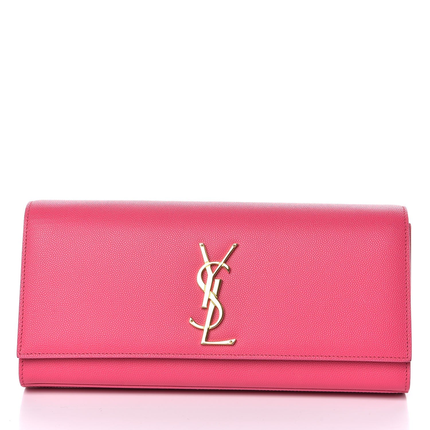 Saint Laurent Grain De Poudre Classic Monogram Cassandre Clutch Lipstick Fuchsia 1 of 7