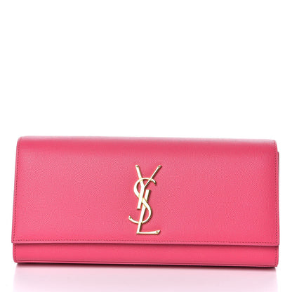 Saint Laurent Grain De Poudre Classic Monogram Cassandre Clutch Lipstick Fuchsia 1 of 7