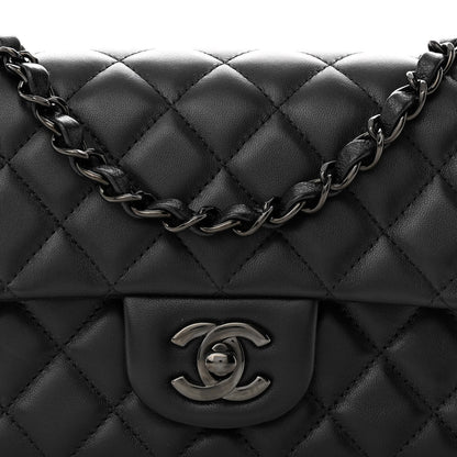 Chanel Lambskin Quilted Mini Rectangular Flap So Black 8 of 11