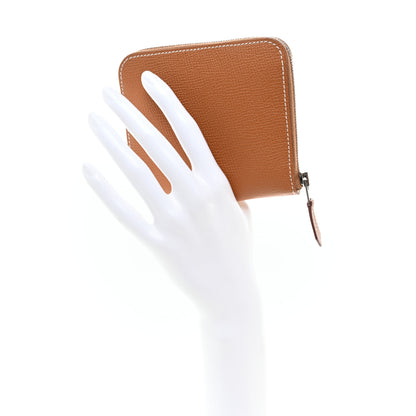 Hermes Epsom Silk'in Compact Wallet Gold 2 of 8