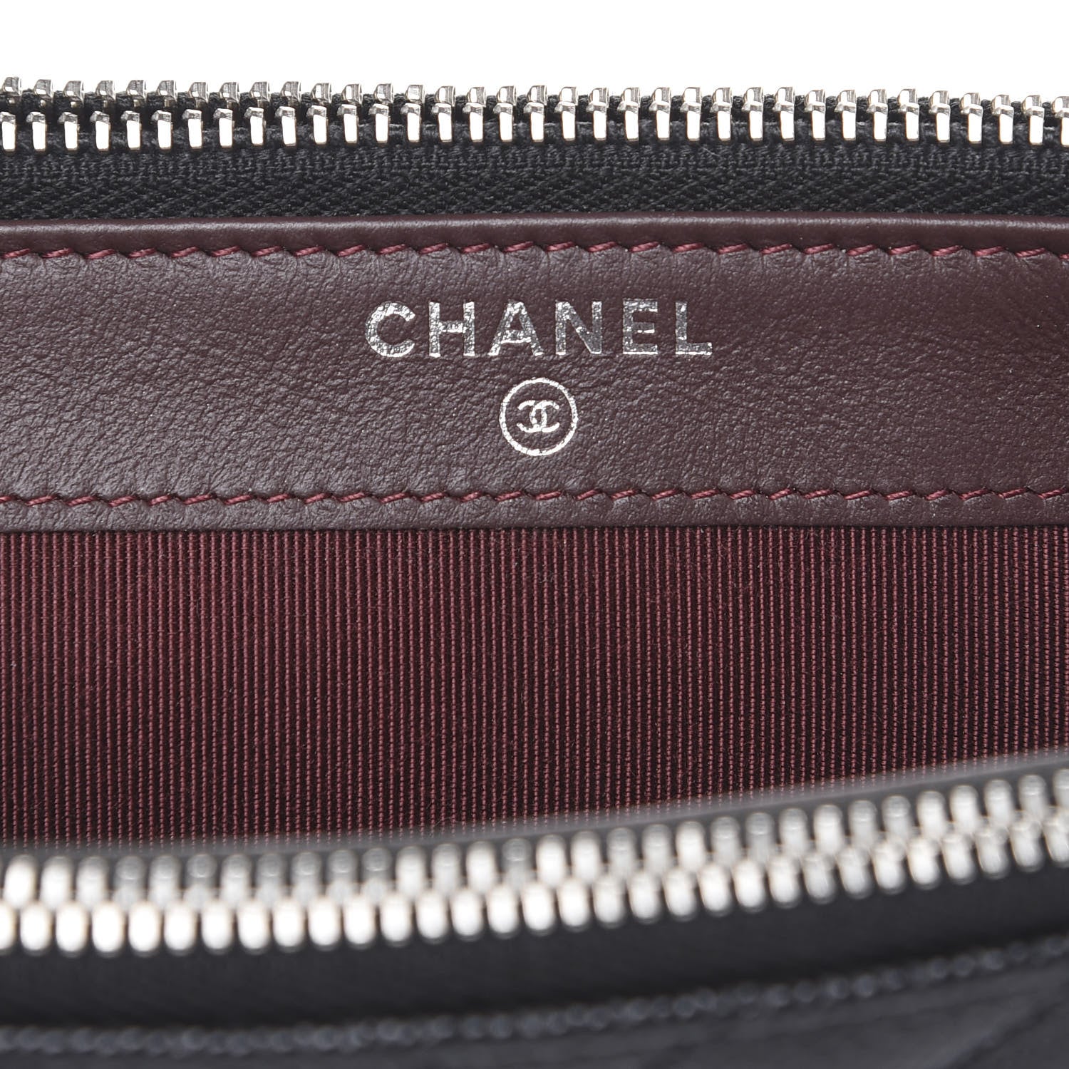 Chanel Caviar Chevron Quilted Small Clutch With Chain Black 6 of 9