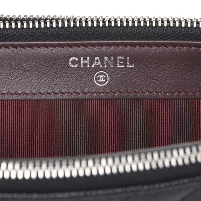 Chanel Caviar Chevron Quilted Small Clutch With Chain Black 6 of 9