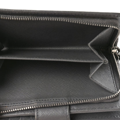 Prada Saffiano Metal Compact Wallet Marmo 5 of 11