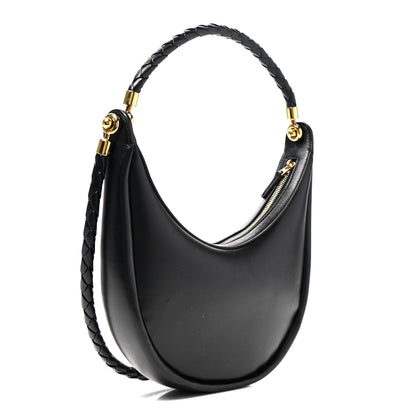 Bottega Veneta Smooth Calfskin Hula Hoop Shoulder Bag Black 3 of 12