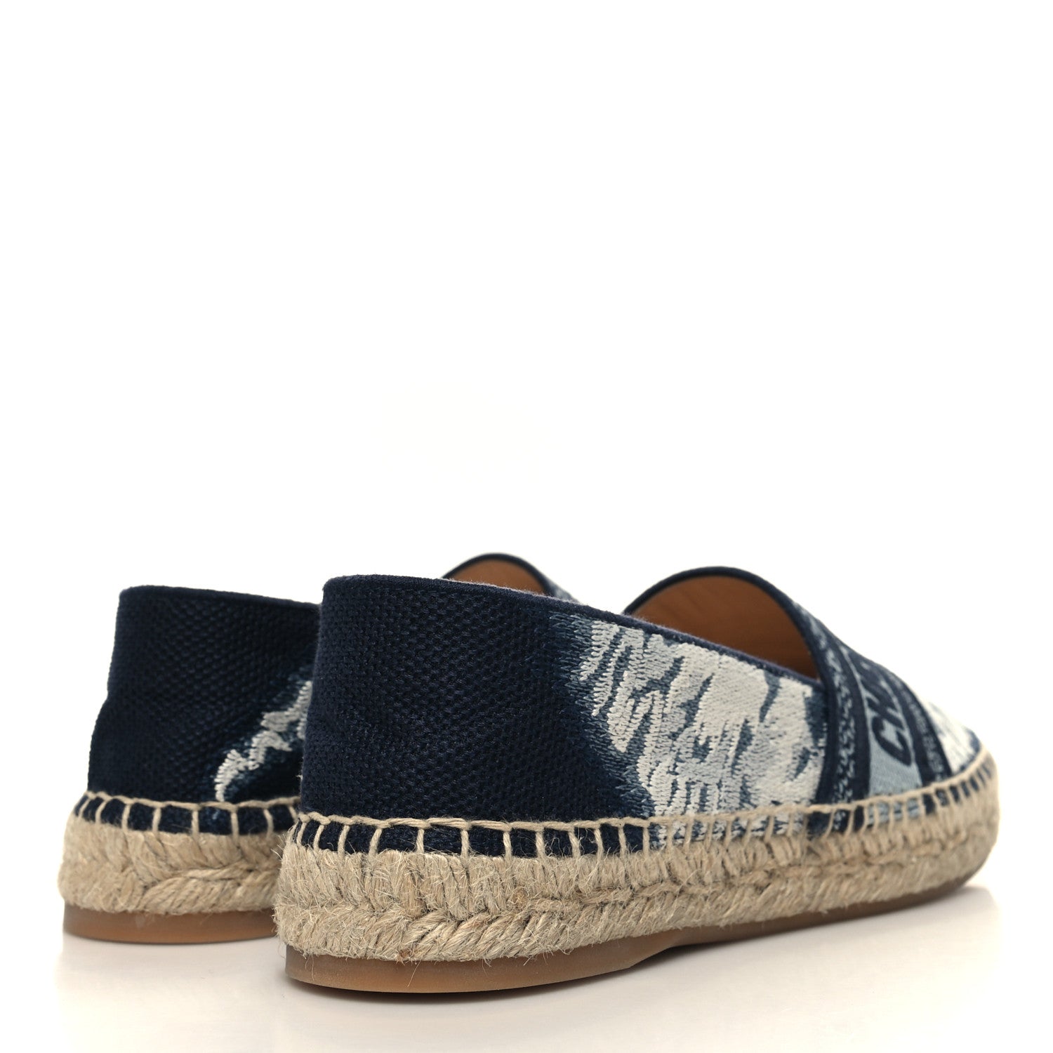 Christian Dior Canvas Tie and Dior Embroidered Granville 15mm Espadrilles 36 Denim 4 of 9