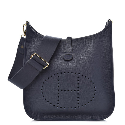 Hermes Taurillon Clemence Evelyne III PM Bleu Nuit 1 of 8