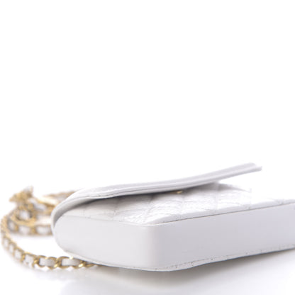 Chanel Shiny Aged Calfskin Quilted Waist Belt Bag White 6 of 13