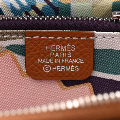 Hermes Epsom Silk'In Compact Wallet Gold Cassis Vert Fizz 6 of 8