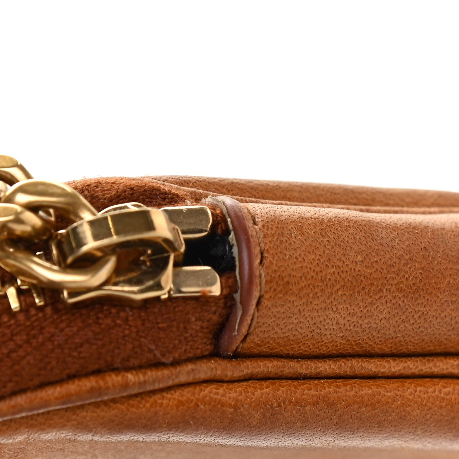Saint Laurent Calfskin Monogram Heart Key Pouch Brown 9 of 9